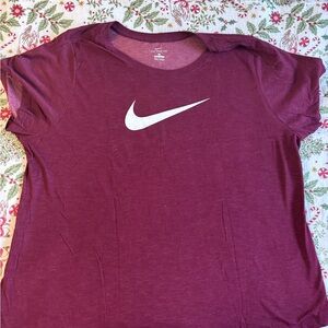 Nike Women's Burgundy Short Sleeve Tee